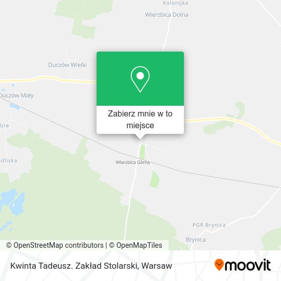 Mapa Kwinta Tadeusz. Zakład Stolarski