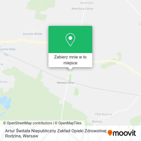 Mapa Artur Świtała Niepubliczny Zakład Opieki Zdrowotnej Rodzina