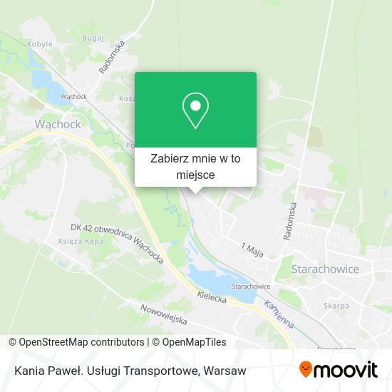 Mapa Kania Paweł. Usługi Transportowe