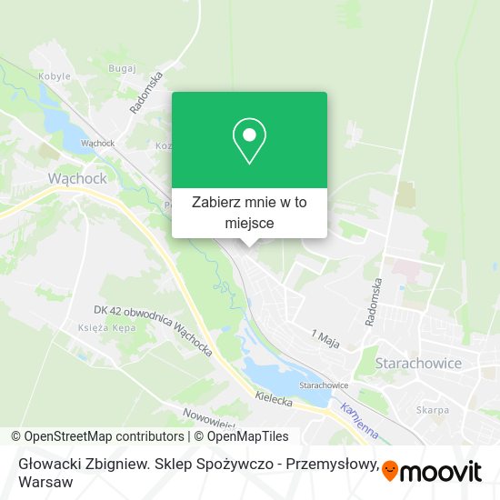 Mapa Głowacki Zbigniew. Sklep Spożywczo - Przemysłowy