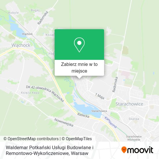 Mapa Waldemar Potkański Usługi Budowlane i Remontowo-Wykończeniowe