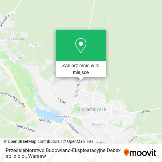 Mapa Przedsiębiorstwo Budowlano-Eksploatacyjne Debex sp. z o.o.