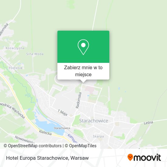 Mapa Hotel Europa Starachowice