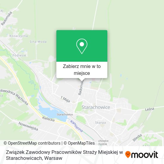 Mapa Związek Zawodowy Pracowników Straży Miejskiej w Starachowicach