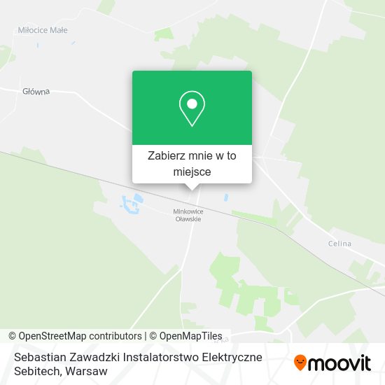 Mapa Sebastian Zawadzki Instalatorstwo Elektryczne Sebitech