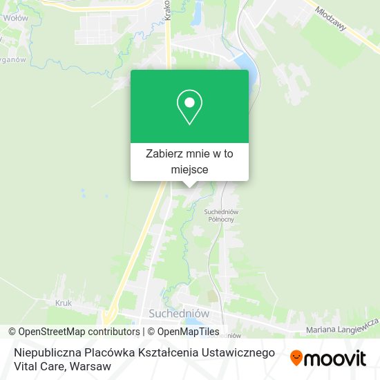 Mapa Niepubliczna Placówka Kształcenia Ustawicznego Vital Care