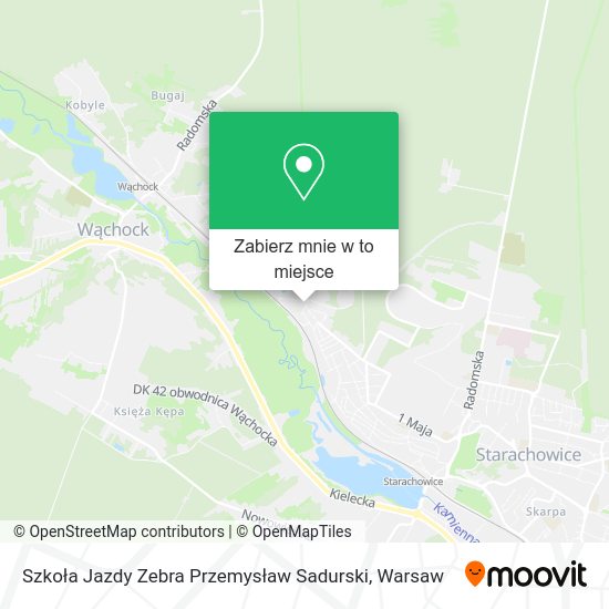 Mapa Szkoła Jazdy Zebra Przemysław Sadurski