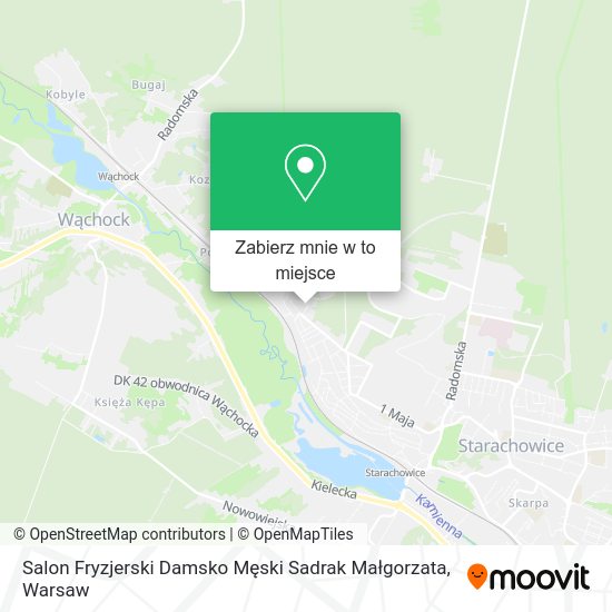 Mapa Salon Fryzjerski Damsko Męski Sadrak Małgorzata