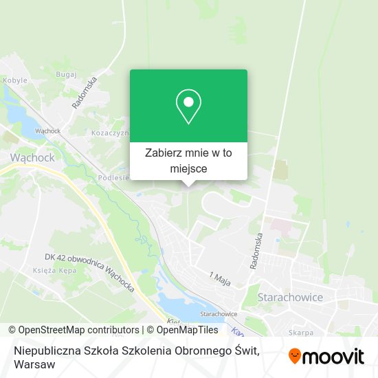 Mapa Niepubliczna Szkoła Szkolenia Obronnego Świt