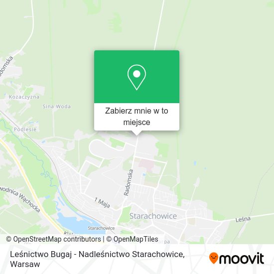 Mapa Leśnictwo Bugaj - Nadleśnictwo Starachowice