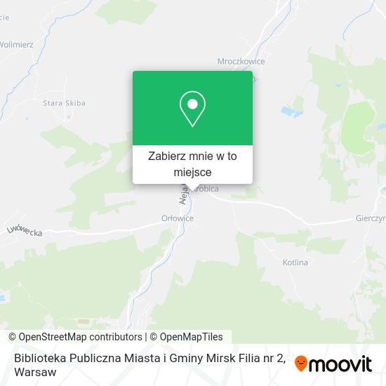 Mapa Biblioteka Publiczna Miasta i Gminy Mirsk Filia nr 2