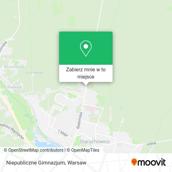 Mapa Niepubliczne Gimnazjum