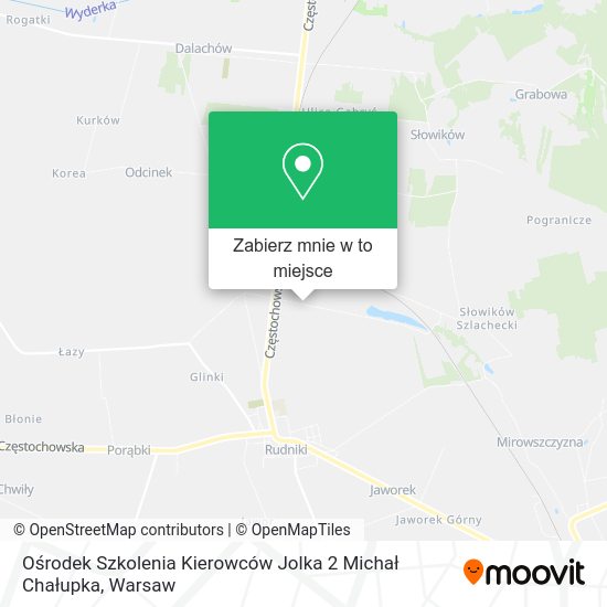 Mapa Ośrodek Szkolenia Kierowców Jolka 2 Michał Chałupka