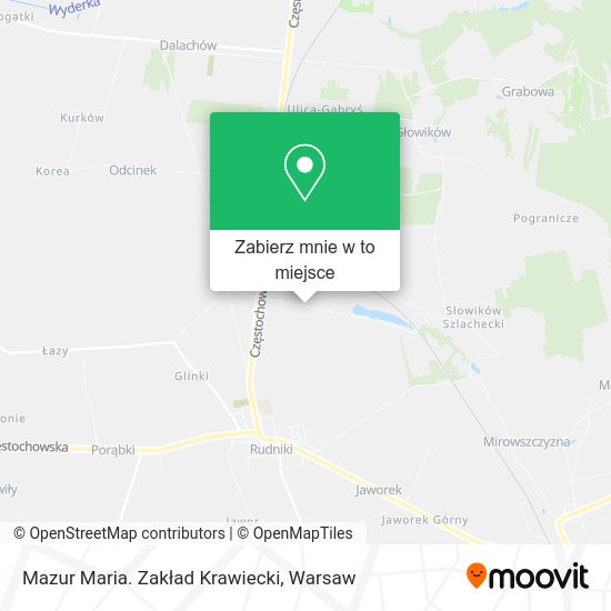 Mapa Mazur Maria. Zakład Krawiecki