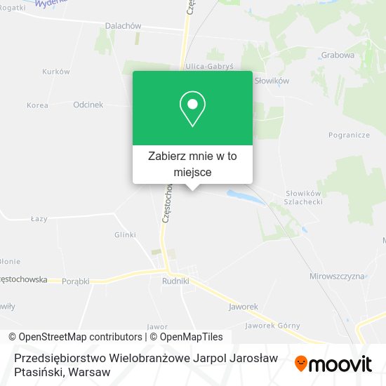 Mapa Przedsiębiorstwo Wielobranżowe Jarpol Jarosław Ptasiński