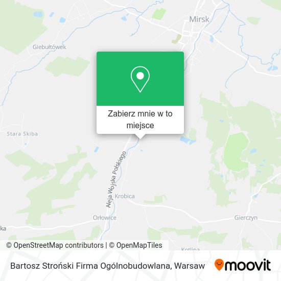 Mapa Bartosz Stroński Firma Ogólnobudowlana