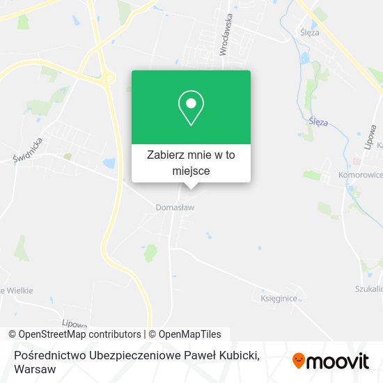 Mapa Pośrednictwo Ubezpieczeniowe Paweł Kubicki