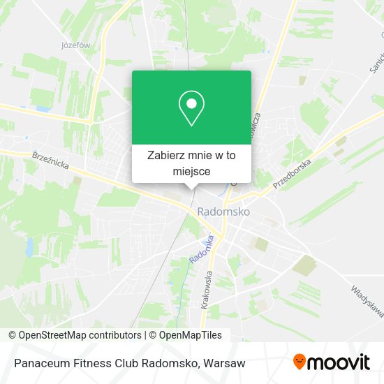 Mapa Panaceum Fitness Club Radomsko