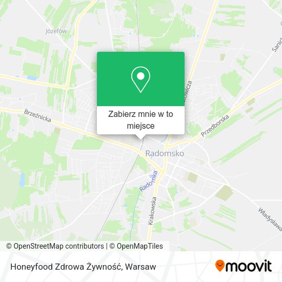 Mapa Honeyfood Zdrowa Żywność