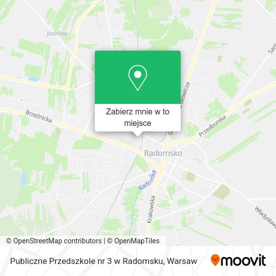 Mapa Publiczne Przedszkole nr 3 w Radomsku