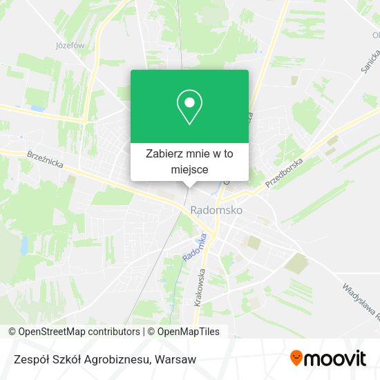 Mapa Zespół Szkół Agrobiznesu