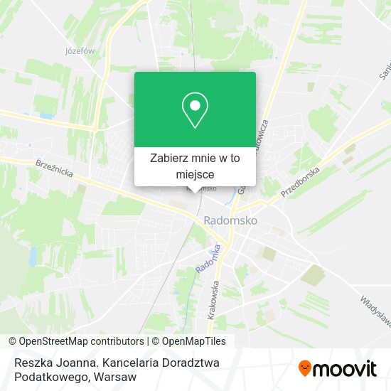 Mapa Reszka Joanna. Kancelaria Doradztwa Podatkowego