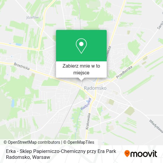 Mapa Erka - Sklep Papierniczo-Chemiczny przy Era Park Radomsko