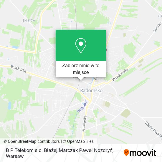 Mapa B P Telekom s.c. Błażej Marczak Paweł Nozdryń