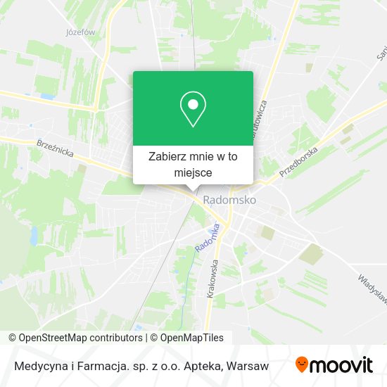 Mapa Medycyna i Farmacja. sp. z o.o. Apteka