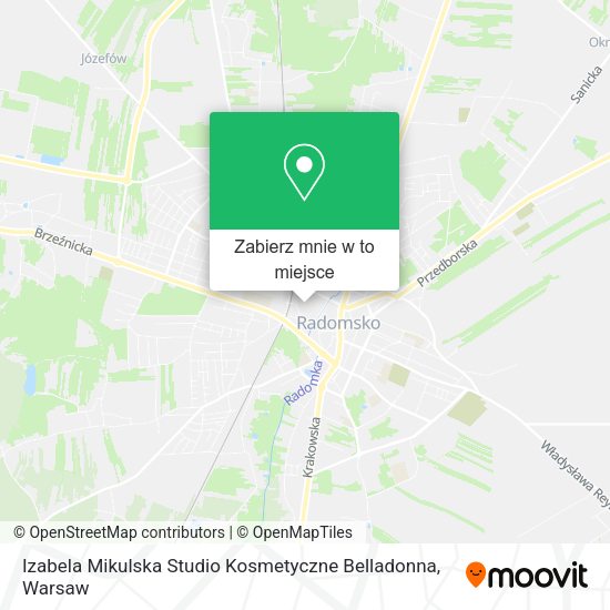 Mapa Izabela Mikulska Studio Kosmetyczne Belladonna