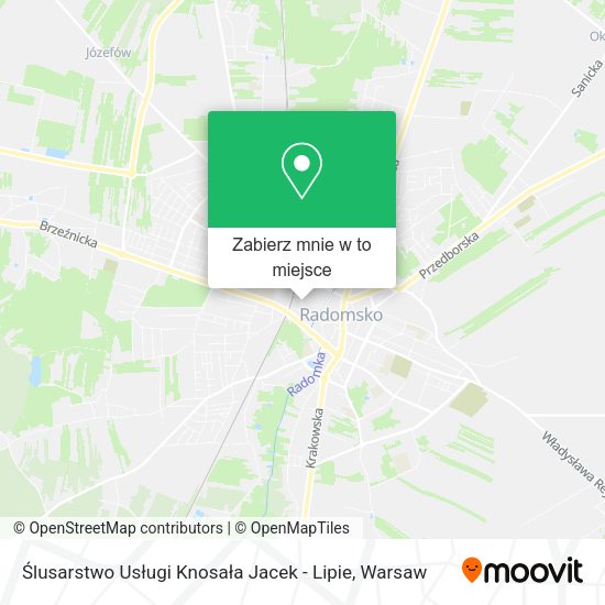 Mapa Ślusarstwo Usługi Knosała Jacek - Lipie