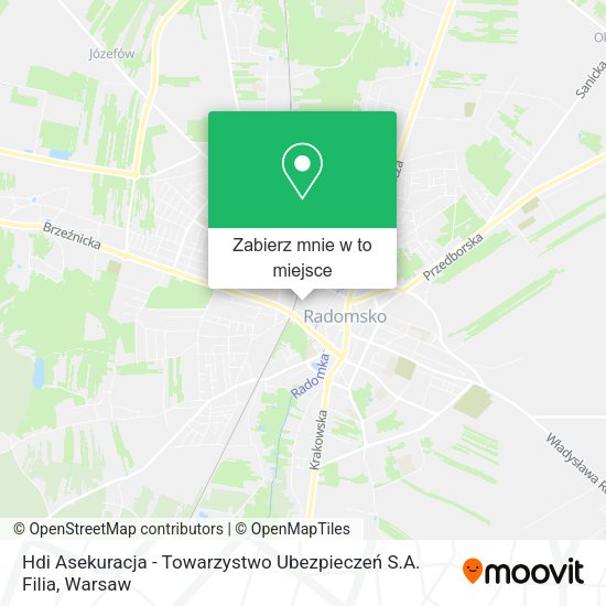 Mapa Hdi Asekuracja - Towarzystwo Ubezpieczeń S.A. Filia