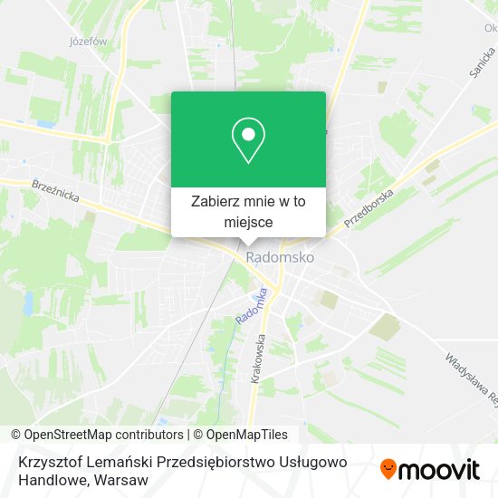 Mapa Krzysztof Lemański Przedsiębiorstwo Usługowo Handlowe