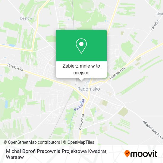 Mapa Michał Boroń Pracownia Projektowa Kwadrat