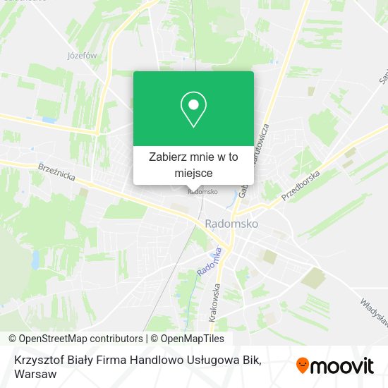 Mapa Krzysztof Biały Firma Handlowo Usługowa Bik