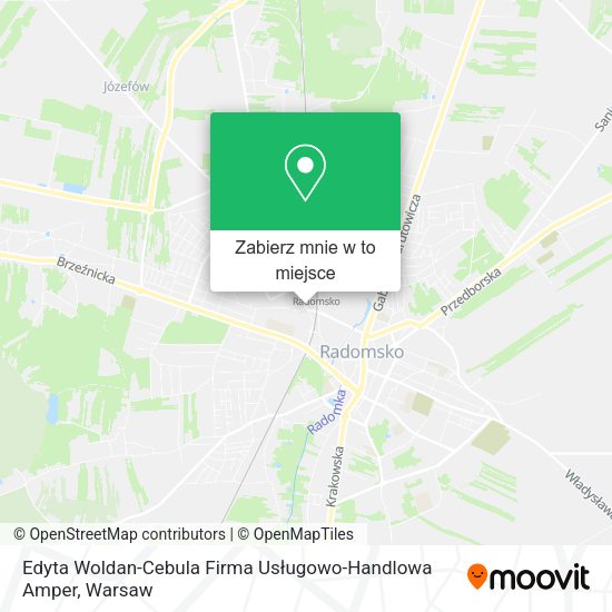 Mapa Edyta Woldan-Cebula Firma Usługowo-Handlowa Amper