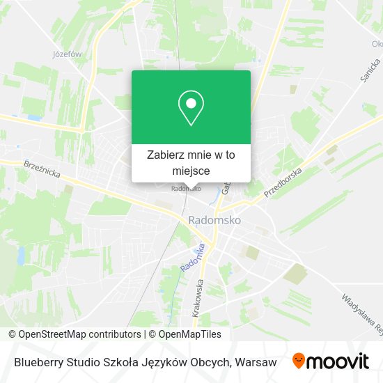 Mapa Blueberry Studio Szkoła Języków Obcych