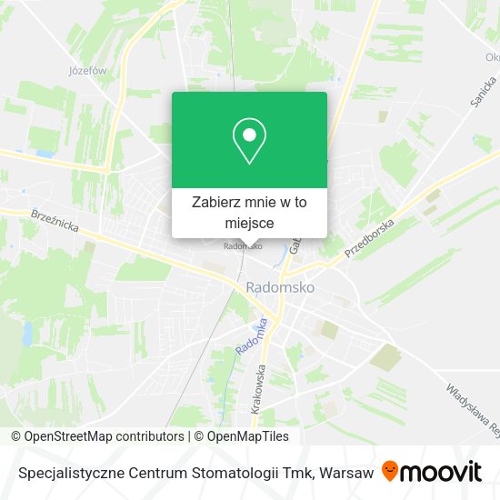 Mapa Specjalistyczne Centrum Stomatologii Tmk