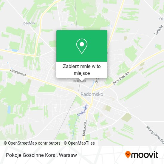 Mapa Pokoje Goscinne Koral