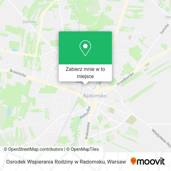 Mapa Osrodek Wspierania Rodziny w Radomsku