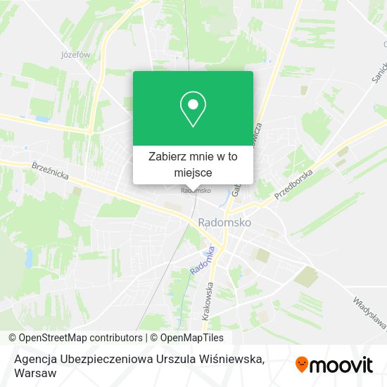 Mapa Agencja Ubezpieczeniowa Urszula Wiśniewska