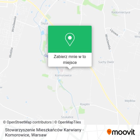 Mapa Stowarzyszenie Mieszkańców Karwiany - Komorowice