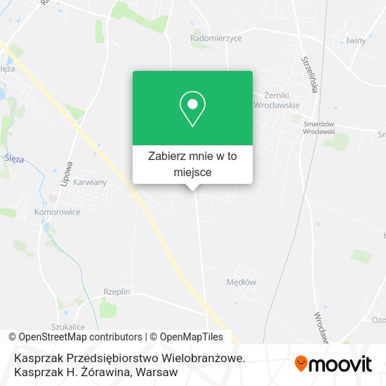 Mapa Kasprzak Przedsiębiorstwo Wielobranżowe. Kasprzak H. Żórawina