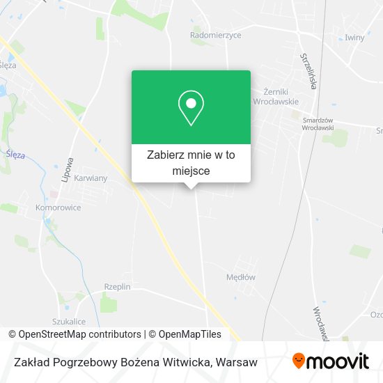 Mapa Zakład Pogrzebowy Bożena Witwicka