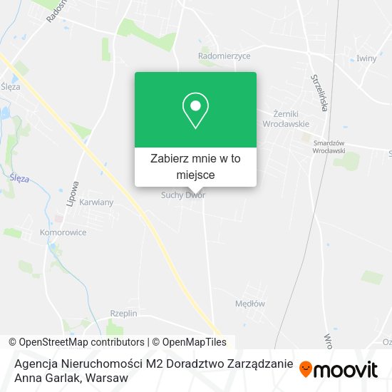 Mapa Agencja Nieruchomości M2 Doradztwo Zarządzanie Anna Garlak