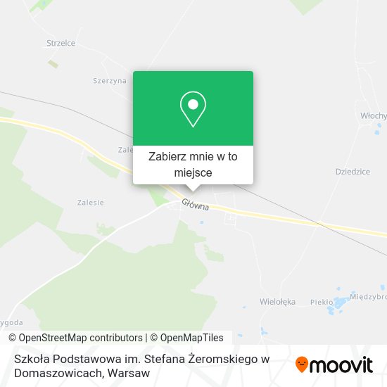 Mapa Szkoła Podstawowa im. Stefana Żeromskiego w Domaszowicach