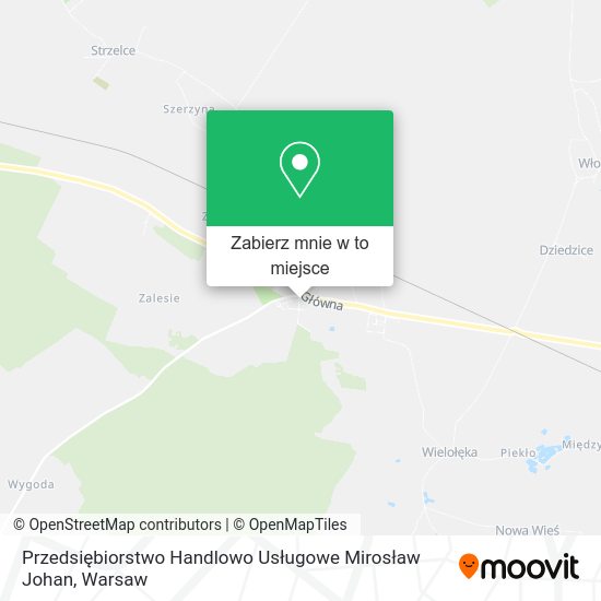 Mapa Przedsiębiorstwo Handlowo Usługowe Mirosław Johan