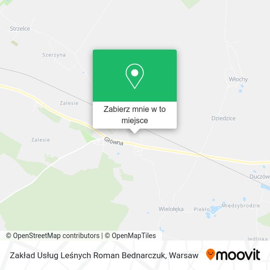 Mapa Zakład Usług Leśnych Roman Bednarczuk