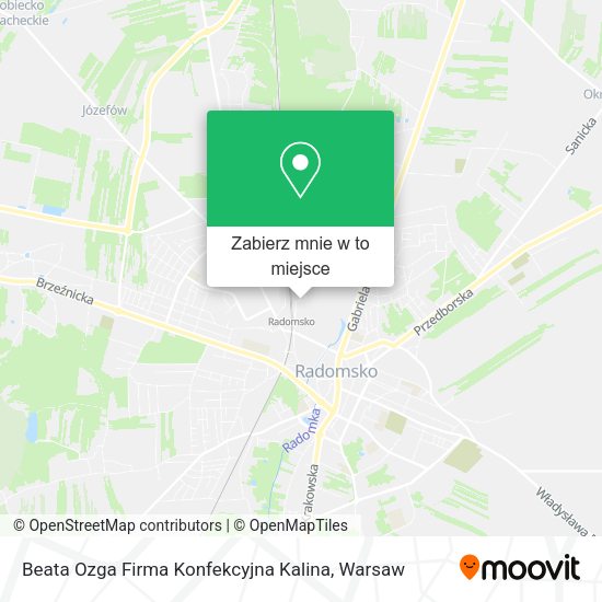 Mapa Beata Ozga Firma Konfekcyjna Kalina