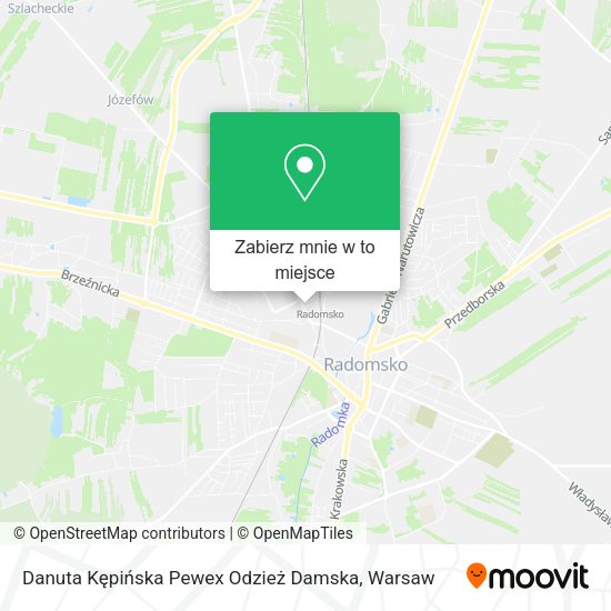 Mapa Danuta Kępińska Pewex Odzież Damska